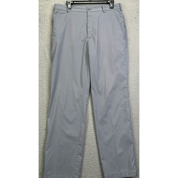 Nike Golf‎ Pants Mens 32X32 Dri-Fit Grey Pinstripe Chino Stretch Straight Swoosh